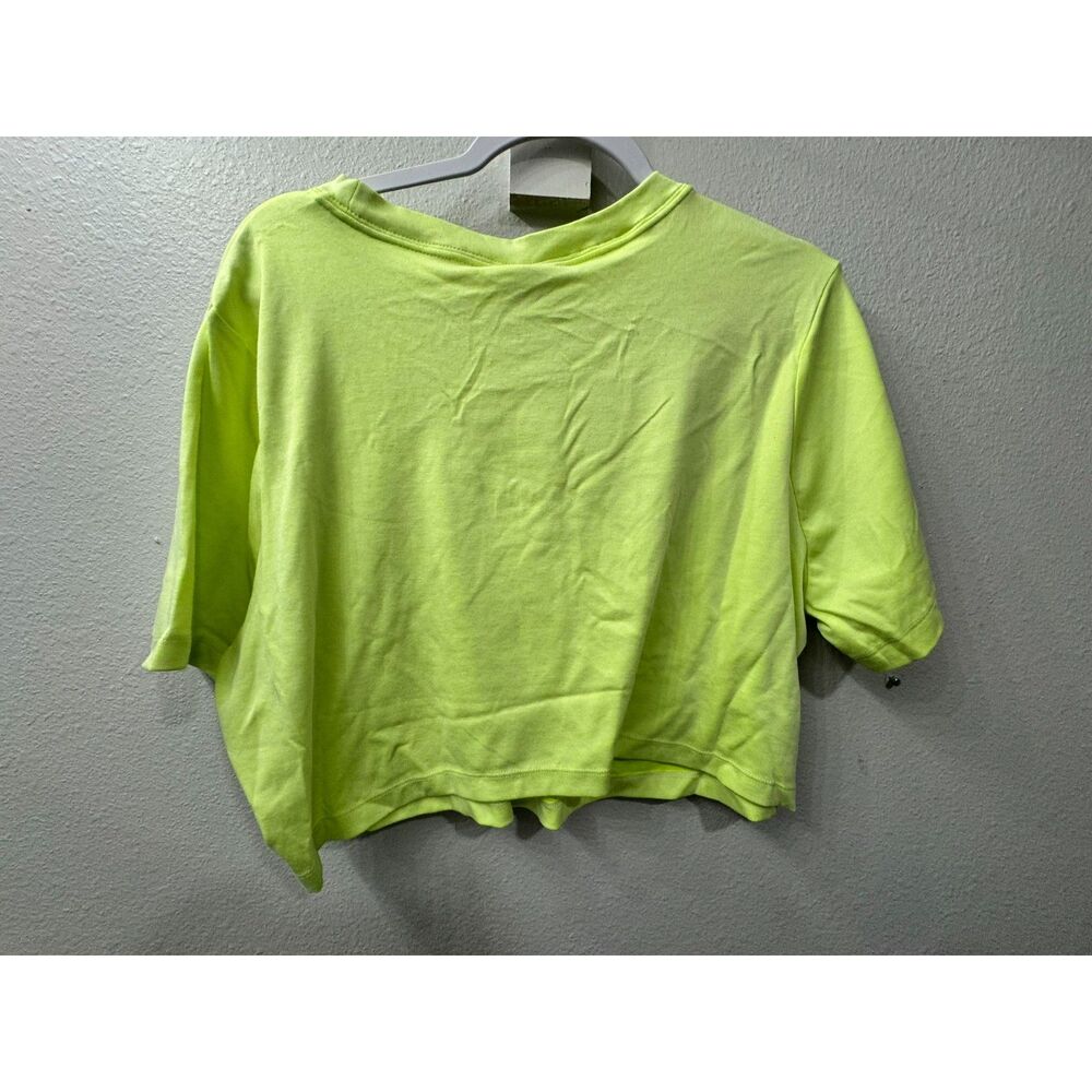 Nike Air Women's Plus Crop Top Neon Volt Short Sleeve Tee Size 2X NWT